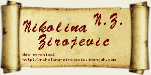 Nikolina Zirojević vizit kartica